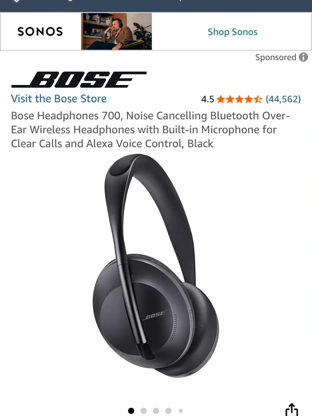 Bose Over-Ear Wireless Headphones — Like New With Carrying Case